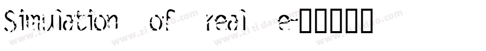 Simulation of real e字体转换